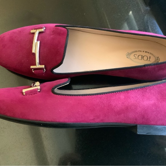 TOD’S DOUBLE T SUEDE SLIP ON LOAFER NWOT - Picture 2 of 9